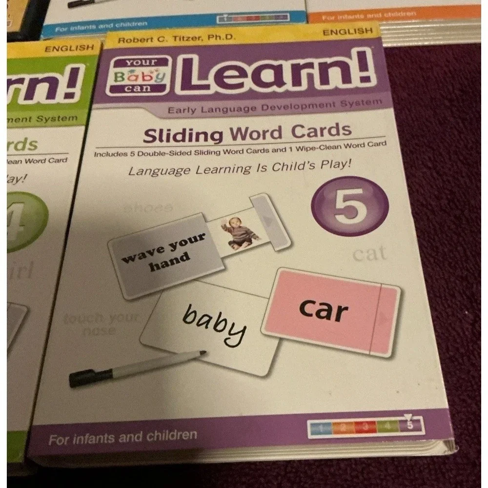 Your Baby Can Learn! American English Kit DVDs Books Sliding Teaching Cards
